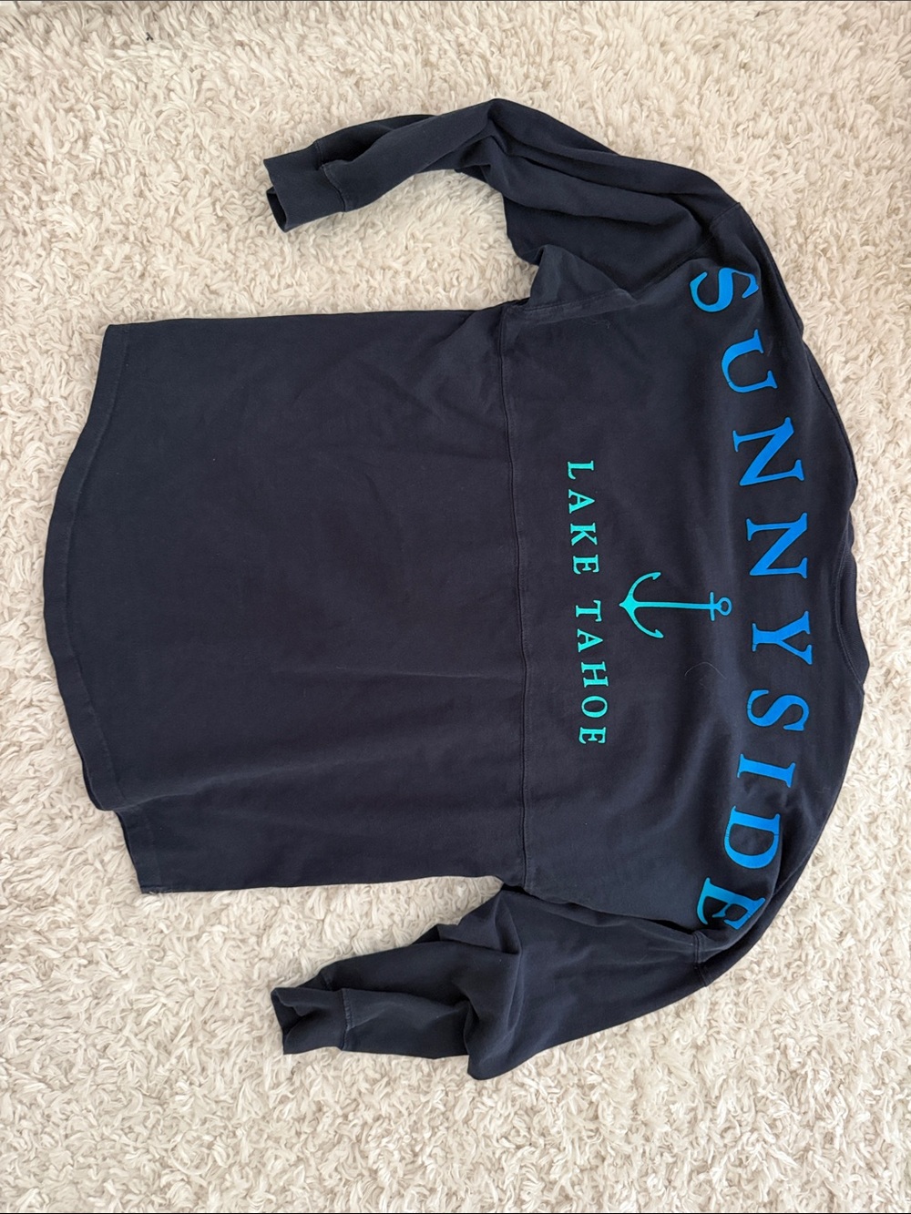 Sunnyside Lake Tahoe Navy Graphic Long-Sleeve Top